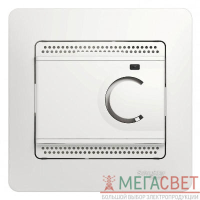 Термостат Glossa электронный для теплого пола с датчиком +5град.C +50град.C 16А в сборе бел. SchE GSL000135
