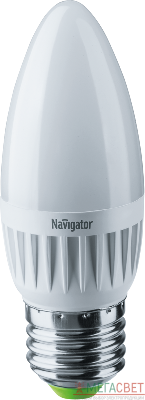Лампа светодиодная 94 494 NLL-C37-7-230-4K-E27-FR 7Вт свеча 4000К бел. E27 560лм 176-264В Navigator 94494