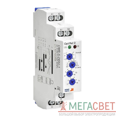 Реле контроля тока OptiRel D CMR-05-240U-1 50…500мА 10А 1СО 24-240АС/DC КЭАЗ 332025