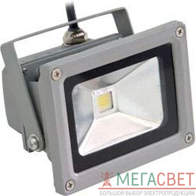 Прожектор квадратный, 1LED/10W-зеленый 230V серый (IP65) 114*133*88мм, LL-122 12085