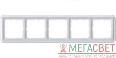 Рамка 5-м Merten Antique бел. SchE MTN483519