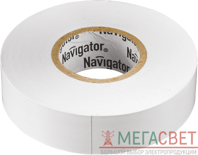 Изолента ПВХ 15мм (рул.20м) бел. NIT-B15-20/WH Navigator 71102