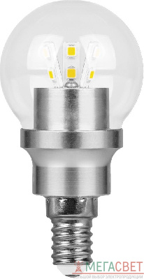 Лампа светодиодная Feron LB-40 Шарик E14 4.5W 6400K 25464