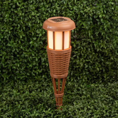 Светильник уличный ERASF22-35 Факел на солнечной батарее садовый бамбук ЭРА Б0053383
