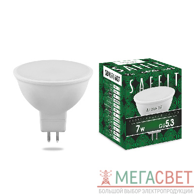 Лампа светодиодная SAFFIT SBMR1607 MR16 GU5.3 7W 6400K 55029