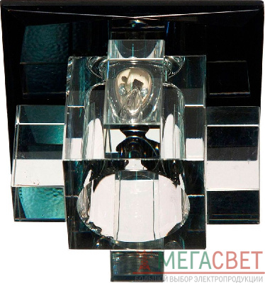 Светильник встраиваемый Feron 1525 потолочный JCD9 G9 черный 19783