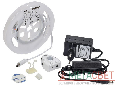 Комплект светодиодной подсветки &quot;Сделай сам&quot; DIY (лента LED 1.2м LSR-2835WW60-4.8-IP20-12В + драйвер + датчик движения) IEK 2LSR1-1-060-20-1-D12-S3