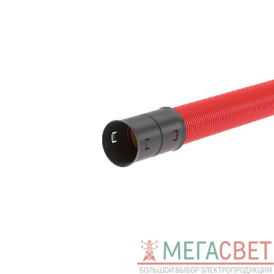 Труба гофрированная двустенная ПНД жесткая d110мм с муфтой для кабельной канализации SN12 750Н красн. (дл.5.70м) DKC 16091157