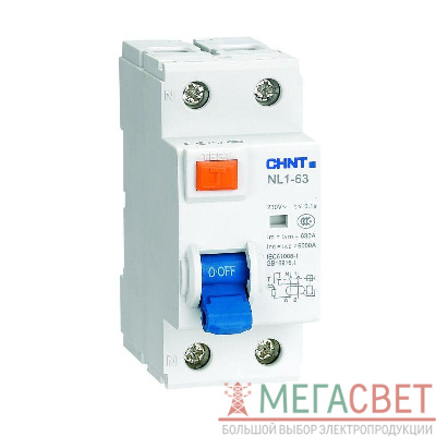 Выключатель дифференциального тока (УЗО) 2п 63А 300мА тип AC 6кА NL1-63 (R) CHINT 200220