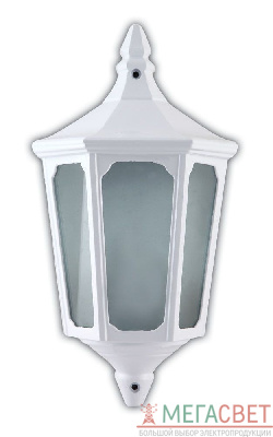 Светильник садово-парковый Feron 4206 четырехгранный на стену вверх 60W E27 230V, белый 11543