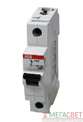 Выключатель автоматический модульный 1п C 3А 6кА S201 C3 ABB 2CDS251001R0034