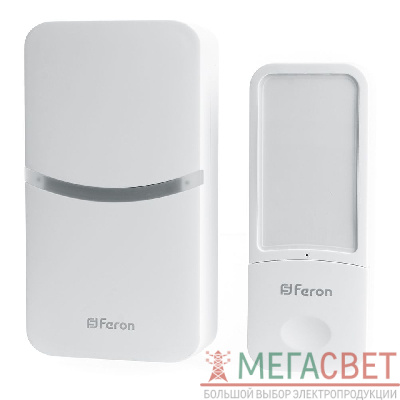 Звонок дверной Feron DB-100 Электрический 18 мелодий белый 230V 41437