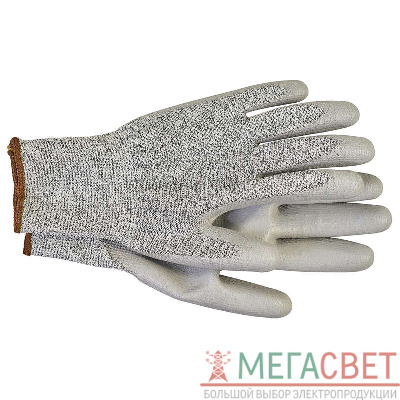 Перчатки с полиуретановым покрытием 5 степень защ. размер 10 сер. (пара) HAUPA 120304/10