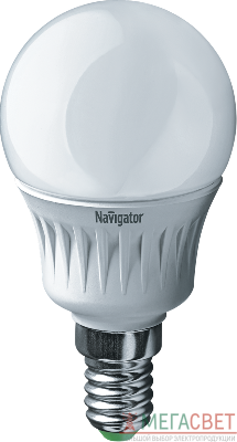Лампа светодиодная 94 478 NLL-P-G45-5-230-4K-E14 5Вт шар 4000К бел. E14 370лм 220-240В Navigator 94478