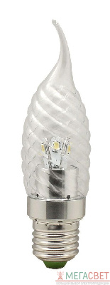 Лампа светодиодная, 6LED(3.5W) 230V E27 6400K хром, LB-78 25363