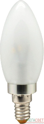 Лампа светодиодная, (3.5W) 230V E14 4000K матовая хром, LB-70 25297