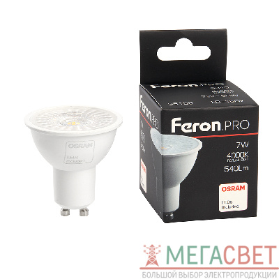 Лампа светодиодная Feron.PRO LB-1607 GU10 7W 4000K 38183