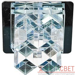 Светильник потолочный, JC G4 прозрачным стеклом, хром, с лампой, JD121-CL 19142