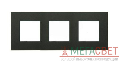 Рамка 3-м 6мод. Zenit антрацит ABB 2CLA227300N1801