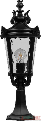 Светильник садово-парковый Feron PL4004 круглый на постамент 60W 230V E27, черный 11368