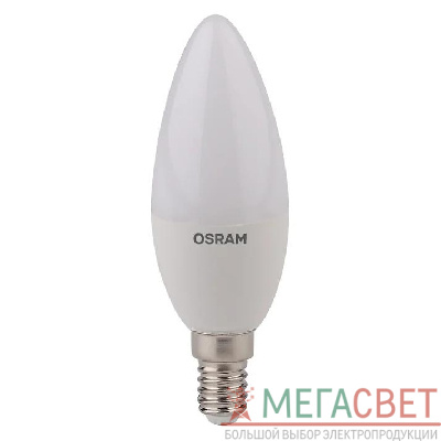 Лампа светодиодная LED STAR CLASSIC B 40 5W/827 5Вт свеча 2700К тепл. бел. E14 470лм 220-240В матов. пласт. OSRAM 4052899971608
