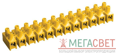 Колодка клеммная полистирол ЗВИ-5 н/г 1.5-4.0кв.мм желт. (блист.2шт) IEK UZV7-005-04-2