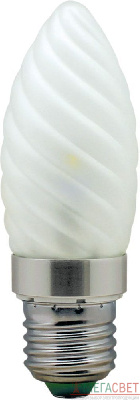 Лампа светодиодная, 6LED(3.5W) 230V E27 4000K матовая хром, LB-77 25342