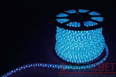 Дюралайт (световая нить) со светодиодами, 5W 50м 230V 144LED/м 11х30мм, синий, LED-F5W 26110