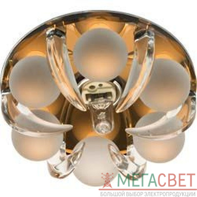 Светильник потолочный, JCD9 G9 c прозрачным и матовым стеклом, коричневый, с лампой, CD2530 18789