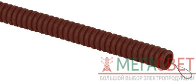 Труба гофрированная легкая ПВХ d25мм с протяжкой дуб (уп.25м) Эра Б0043216 0