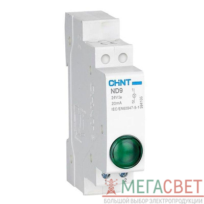 Индикатор ND9-1/g зел. AC/DC 230В (LED) (R) CHINT 594108