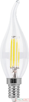 Лампа светодиодная диммируемая Feron LB-69 Свеча на ветру  E14 5W 4000K 25654