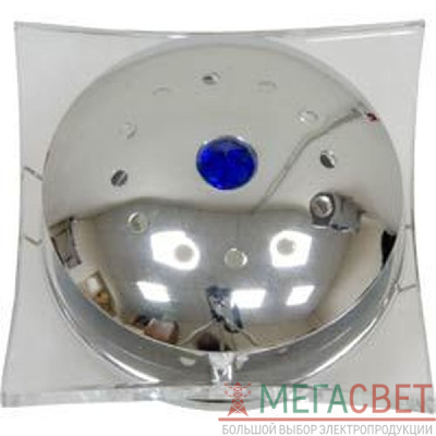 DL8224-CH хром, светильник декоративный c прозрачным стеклом под галогенную лампу MR16 G5.3 19420