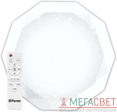 Светодиодный управляемый светильник накладной Feron AL5200 тарелка 60W 3000К-6500K белый 29516