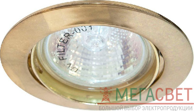 Светильник встраиваемый Feron DL308 потолочный MR16 G5.3 золотистый 15068