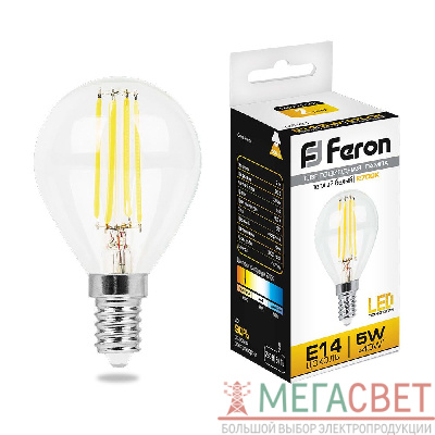Лампа светодиодная Feron LB-61 Шарик E14 5W 2700K 25578