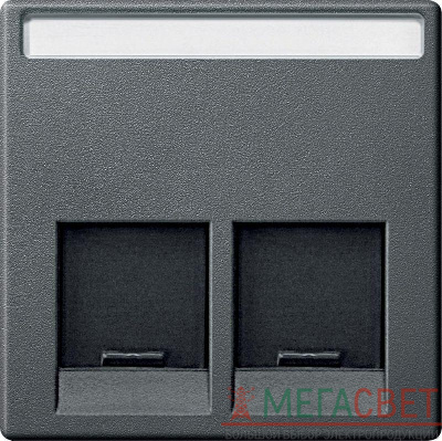 Плата центральная Merten System M для розетки компьютерной 2-м RJ45 антрацит SchE MTN466514