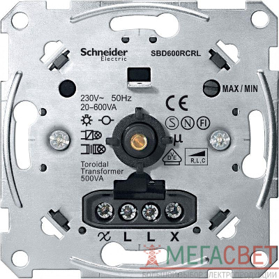 Механизм светорегулятора поворотного СП Merten Artec 600В.А универс. SchE MTN5139-0000