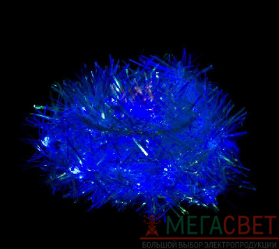 Светодиодная гирлянда Feron CL40 мишура 6.1 м +4.3м 230V синий c питанием от сети 26801