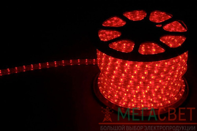 Дюралайт (световая нить) со светодиодами, 3W 50м 230V 72LED/м 11х17мм, красный-желтый, LED-F3W 26212