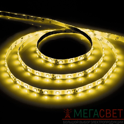 Cветодиодная LED лента Feron LS603, 60SMD(2835)/м 4.8Вт/м  5м IP20 12V желтый 27670