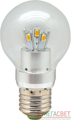 Лампа светодиодная, 10LED(5W) 230V E27 4000K матовая, LB-42 25330