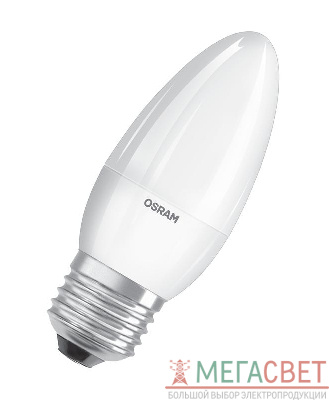 Лампа светодиодная LED Value LVCLB75 10SW/830 230В E27 10х1 RU OSRAM 4058075579538