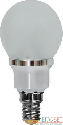 Лампа светодиодная, 6LED(3.5W) 230V E14 6400K матовая, LB-40 25325