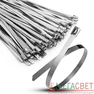 Хомут кабельный 4.6х100 сталь ANSI 304 (уп.100шт) TOKOV ELECTRIC TKE-HM304-4.6-100-N/100