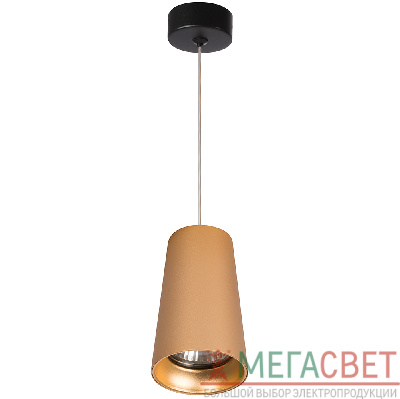 Светильник потолочный Feron ML1858 Barrel BELL levitation на подвесе 1.7 м  MR16 35W 230V, золото черный 48423