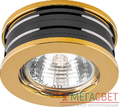 Светильник встраиваемый Feron DL153 потолочный MR16 G5.3 золото-черный 28165