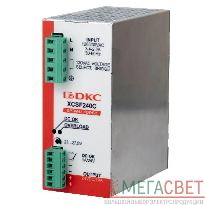 Источник питания "OPTIMAL POWER" 1ф 240Вт 5А 48В с ORing диодом DKC XCSF240DP