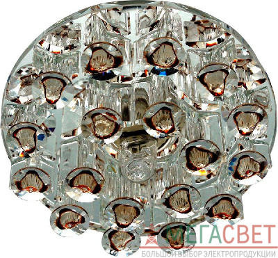 Светильник встраиваемый Feron 1550 потолочный JCD9 G9 коричневый-прозрачный 28430