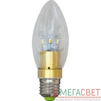 Лампа светодиодная, 6LED(3.5W) 230V E27 4000K матовая золото, LB-70 25306